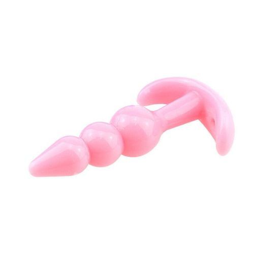 Mini Gode Anal En Silicone Pour Hommes Et Femmes,Jouets Sexuels Pour Adultes,Sensation De Peau,Perles,Produits - Pink[B62122]