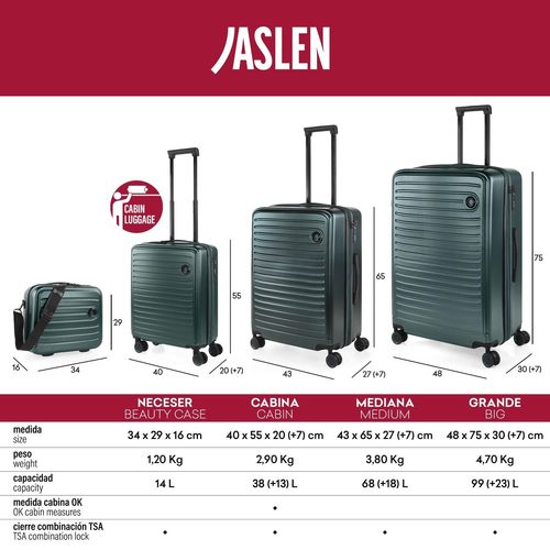 Maletas De Viaje Jaslen. Juego Maletas 4 Ruedas - Juego De Maletas De Viaje - Juego Maletas De Viaje Ligeras. Candado De Combinacion 172215