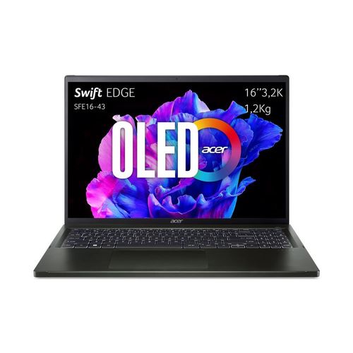 Acer Swift Edge 16 SFE16-43-R168 - 16" AMD Ryzen 7 - Ram 16 Go - SSD 1 To - Noir Olive
