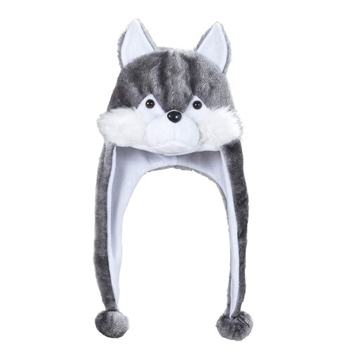 Chapeau De Loup En Peluche De Taille Unique