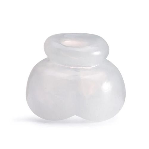 Anneau De Pénis En Silicone Super Doux, Boule D'éjaculation Retardée, Civière Du Scrotum, Triple Cockring, Verrouillage Du Sperme Du Testicule, Jouet Sexuel Bdsm Pour Hommes--1 Holes-2