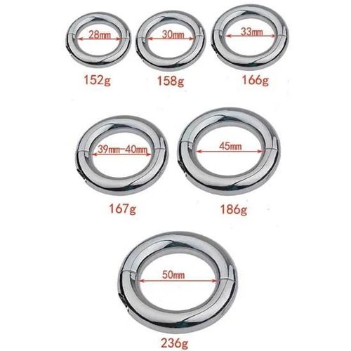 Restraint Du Testicule Du Scrotum Masculin, Anneaux De Pénis Lourds, Dispositif De Chasteté En Métal, Civière De Balle, Jouets Sexuels Pour Hommes, Retardement De L'éjaculation Gay--28mm