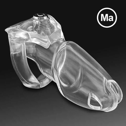 Dispositif De Chasteté Masculin En Résine Ht-V5,Clic Et Verrouillage,Cage À Coq Cobra,Anneau De Coq,Serrure À Manchon,Cage À Pénis,Ceinture De Bondage-Clear-Maxi Cage 45mm Ring