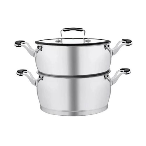 Couscoussier - Royal Swiss - 12l - Inox - Intérieur Pierre - Tous Feux Compatibles