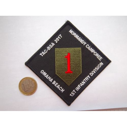 Us Army Insigne Tissu Écusson Militaire 1ère Division D'Infanterie Omaha Beach
