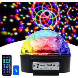 SUBZONAL-Boule Disco LED avec Bluetooth, 7 Modes de Lumière, Télécommande Sans Fil, Lampe de Fête Multicolore pour Soirées, Karaoké, Maison