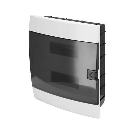 Tableau électrique encastrable 24 modules (2x12) IP40 étanche blanc porte fumée HOROZ