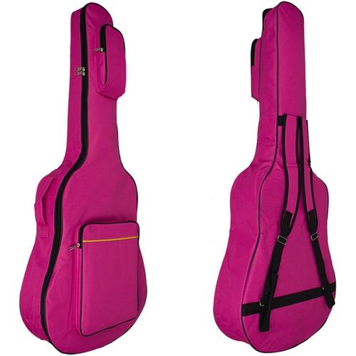 Housses Pour Guitare,Sac De Guitare De 41 Pouces, Sac À Dos De Guitare Imperméable Épais Imperméable À L'eau Plus De Coton, Une Variété De Couleurs (Rouge)