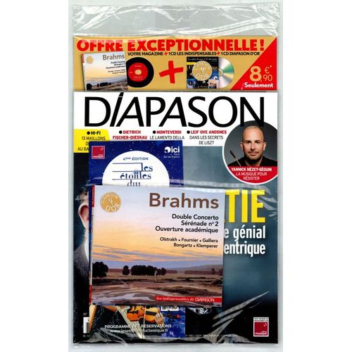 Diapason 745 Satie Le Génial Excentrique + Cd Brahms + Cd Diapason D'Or
