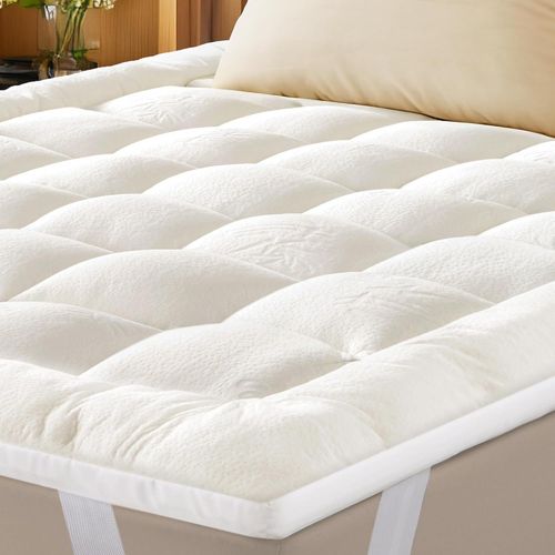 KALANKA-Surmatelas en Bambou Niagara 140 x 190 cm, Respirant, rafraîchissant sur Matelas 2 Personnes 140x190 avec Poches Profondes pour Matelas 20-50 cm