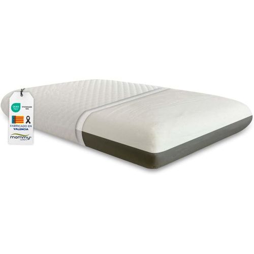 Oreiller Memoire Forme 40x60 cm Premium - Double Confort : Côté Blanche Confort Moyenne et Côté Rose Confort Souple - Housse Zippe Lavable Bambou + Housse Intérieure