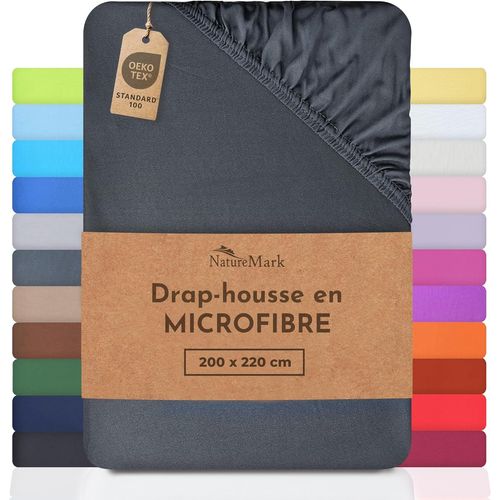 Subzonal-Drap De Lit En Microfibre À Prix Réduit ! Beaucoup De Tailles Et De Couleurs Marchandise De Marque (Drap De Lit 200 X 220 Cm, Gris Anthracite)
