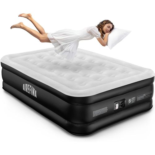SUBZONAL-Matelas Gonflable avec Pompe électrique intégrée, Lit Gonflable 2 Personnes en 3 Minutes, Matelas Gonflables Portable pour la Maison et Le Camping 137 x 190 x 46cm