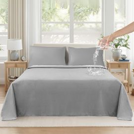 Drap En Velours Imperméable, Couvre-Lit Imperméable, Protège-Matelas, Convient Aux Enfants, Aux Personnes Âgées Et Aux Animaux Domestiques, Confortable, Respirant (Gris, 230 X 300cm)