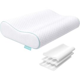 Oreiller Réglable En Hauteur, Oreiller Ergonomique Cervical, Oreiller Orthopédique À Mémoire De Forme, Coussin Mémoire Forme, Vert 