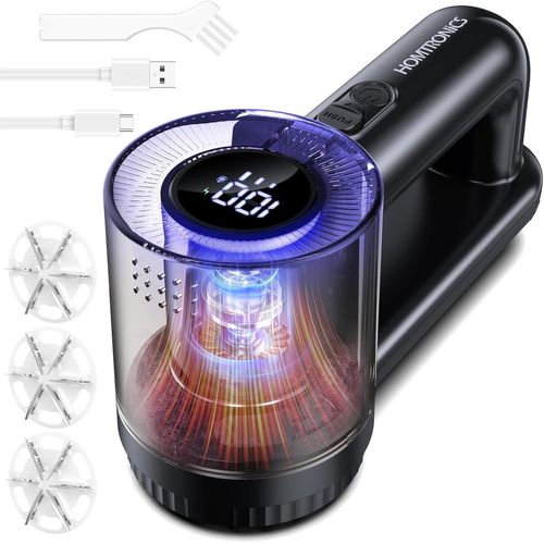 Anti Bouloche Électrique, [Type-C+Écran Led] Anti Bouloche Électrique, Rasoir Anti Bouloche,2000Mah, 6 Lames Remplaçables,3 Vitesses Réglables,Idéal Vêtements Canapés Couvertures