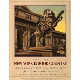 Affiche "New-York Is Book Country" 1999. Illustrateurs : Leo Et Diane Dillon