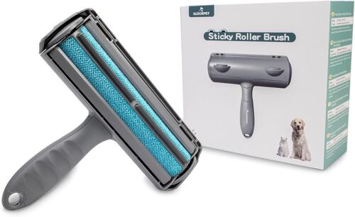 MEVRONISSHOP-Brosse Anti Poils d'animaux, Gris, Nettoyage Facile, Réutilisable