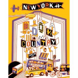 Affiche "New-York Is Book Country" 1996. Illustrateur : Daniel Pelavin