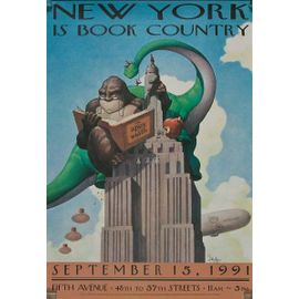 Affiche "New-York Is Book Country" 1991.  Illustrateur : William Joyce