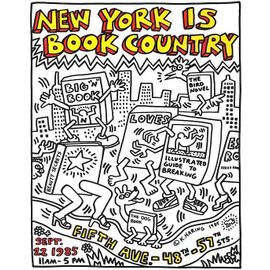 Affiche "New-York Is Book Country" 1985 . Illustrateur : Keith Haring