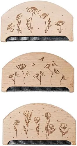 MEVRONISSHOP-3 pièces Peigne en Bois pour Tricots Laine et Cachemire Pulls Tissu Rasoir Fuzz et Anti-Peluches Depiller pour vêtements et Pompons