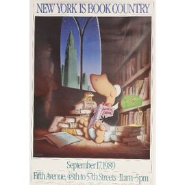 Affiche "New-York Is Book Country" 1989. Illustrateur : Berkely Breathed