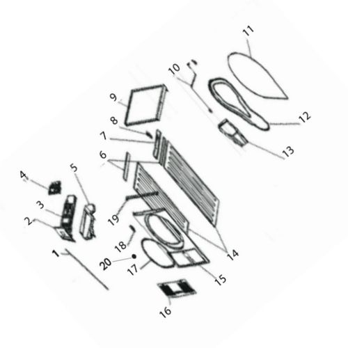 Panneau arrière avec feutre (repère n°12) Sèche-linge (1063948 34060053 PROLINE)