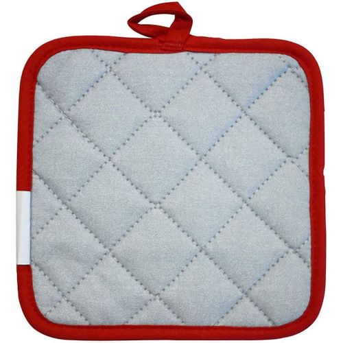 Manique De Cuisine,Manique,Manique Protectrice De Chaleur,Manique De Cuisine Aluminisée,Coton,Aluminium,Gris,Rouge,17 X 17 Cm