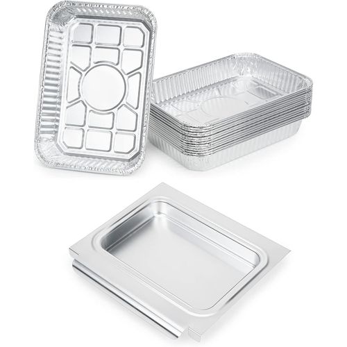 Barquette Aluminium, avec 15pcs Plateau Jetable, 25 × 22,7 × 3,2 cm, pour les Barbecues à Gaz Weber Spirit II E210, S210, E220, S220 et Spirit II E310, E320, E330, S310, S320, S330