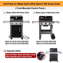 ASFASFq-69787 Brûleur pour barbecues à gaz Weber Spirit E310 E315 E330 et Spirit II 310 E320 ; brûleurs de barbecue Weber Spirit ; pièces de rechange Weber Spirit (3 brûleurs)