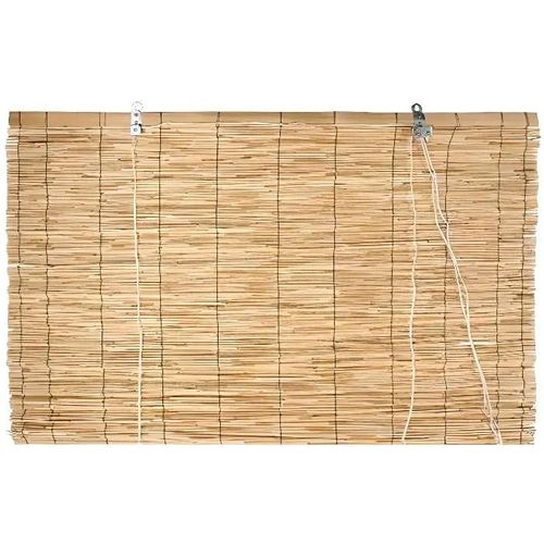 Verdemax 6708 - USTENSILES DE DECORATION - 1,2x 2,6m Bambou Brut Store enrouleur tamisant Fermeture par filetage en nylon avec