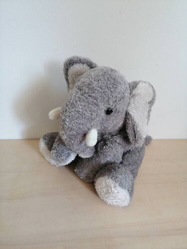Doudou elephant gris simply soft