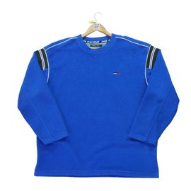 Reconditionné - Pull Polaire Homme Vintage Y2k Bleu - Taille Xl - Homme - Bleu