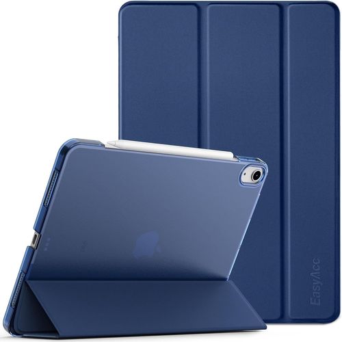 Tepp-Coque Compatible Avec Ipad Air 11 Pouces M3 2025 /M2 2024/ Air 5è 2022/ Air 4è Génération 2020, Ultra Fin Étui De Protection Translucide Mat Avec Fonction Support, Bleu Marine