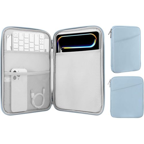 Ersan-Housse Tablette 9-11"" Compatible Avec 11"" Ipad Air M3, Ipad A16 2025, Ipad Pro 11 M4 2024/11"" Ipad Air M2 2024/Ipad 10e 10,9 2024/Ipad Air 5/4 10,9, Galaxy Tab S9/S8/A8/A7 2022, Bleu Brumeux