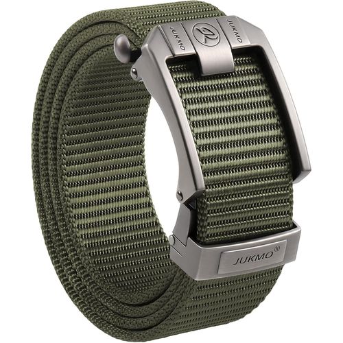 Tianyi-Ceinture En Nylon Tressé Avec Boucle Automatique Et Ajustable Pour Hommes, Ceinture Tactique Avec Boucle En Métal Et Clip Élastique Pour Ceinture (Vert, Pour Taille Waist 40""""-52"""" (Longueur 5