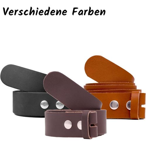Tzf-- Ceinture Sans Boucle - Cuir Véritable - Fabriquée En Allemagne - Largeur 4 Cm - Noir/Blanc/Bordeaux/Rouge/Marron