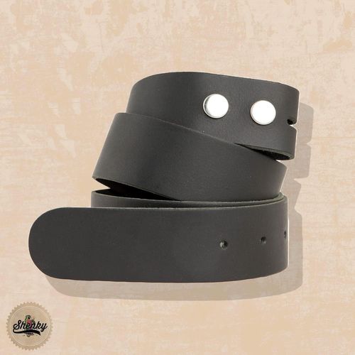 Tzf-- Ceinture Sans Boucle - Cuir Véritable - Fabriquée En Allemagne - Largeur 4 Cm - Noir/Blanc/Bordeaux/Rouge/Marron
