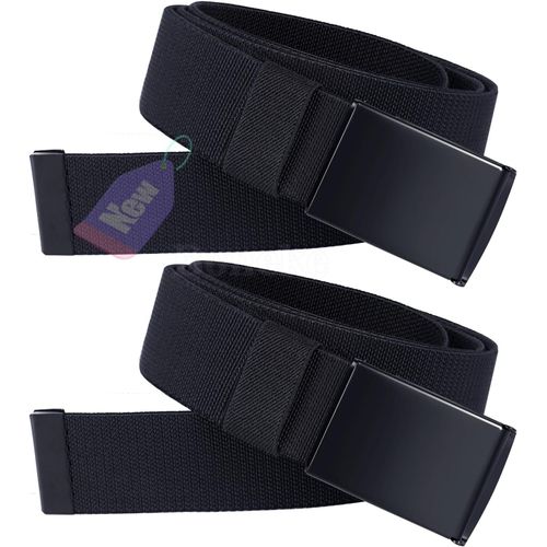 Tzf-Ceinture Élastique Pour Hommes, 2pcs Ceinture En Nylon Boucle Métallique Réglable/Convient Pour Le Travail Et Les Sports De Plein Air Ceintures Unisexe
