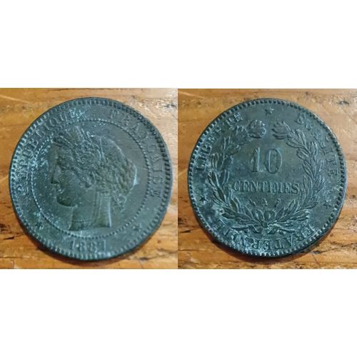 France 10 Centimes Ceres 1887 A