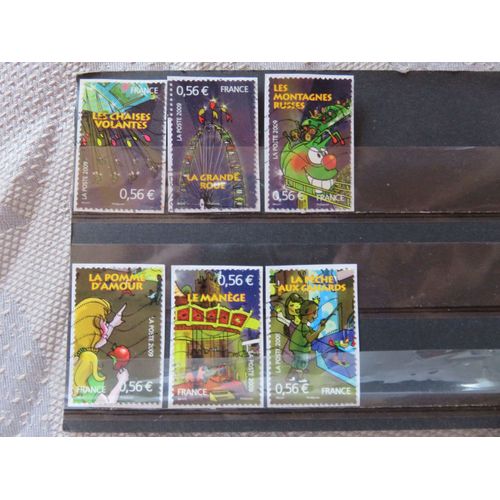 Lot De 6 Timbres Oblitérés "La Fête Foraine" - 2009