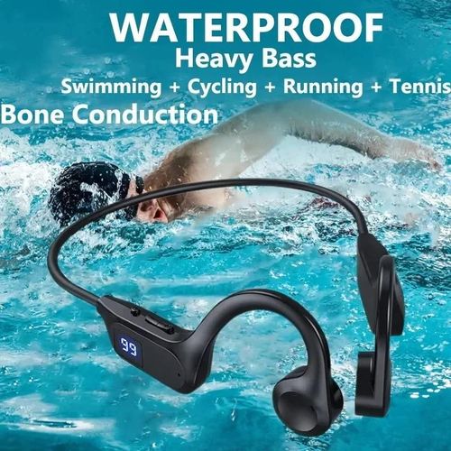 X7 Air Conduction osseuse casque Sport natation Bluetooth casque Compatible carte Tf affichage numérique appel Sport écouteur X7 Black