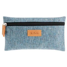 Herlitz Trousse Plate Greenline, Bleu Chiné