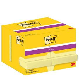 Post-It Pack 12 Bloc-Note Adhésif Super Sticky Notes, 51 X 76 Mm Jaune