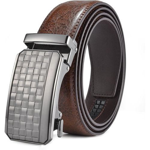 Cauc-Ceinture Homme À Cliquet Avec Boucle Automatique, Ceinture Sans Trou Réglable Pour Costume Et Jeans