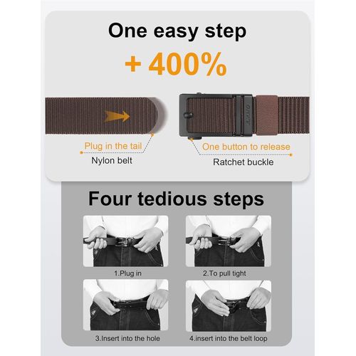 Tzf-Ceinture Cliquet Homme, Ceinture Tactique Nylon Pour Boucle Automatique