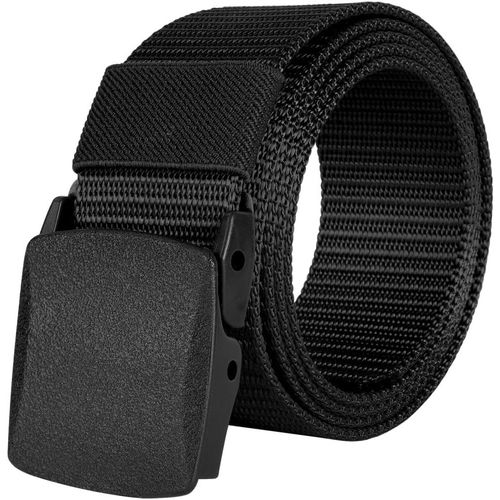 Men's Nylon Belt,120/125/130 Cm Elastic Belt For Men,Military Tactical Belts,Adjustable Metal Free Plastic Buckle,Quick Through Airport Security.[E316]