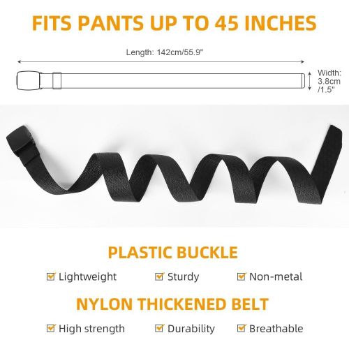 Tzf-Ceinture En Nylon Homme, Ceinture Tactique Militaire, Sangle De Ceinture Entièrement Réglable Pour Le Travail, Boucle Plastique Anti Allergie