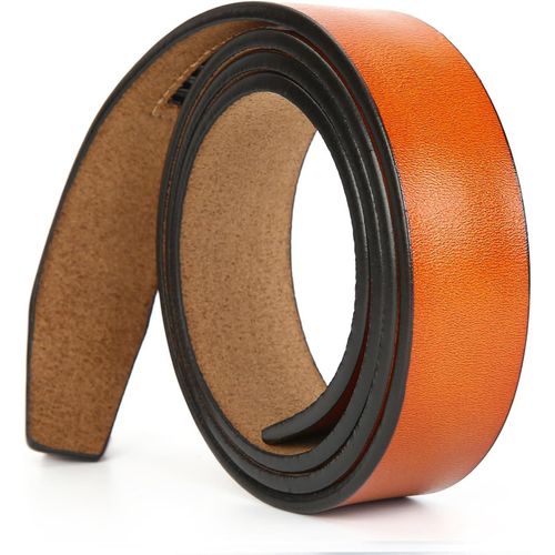 Men's Belt Automatic Ratchet Belt For Men Leather Belt 3.5cm Wide No Buckle.[E508]